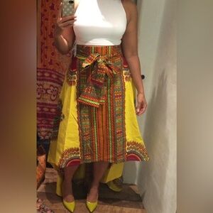 Dashiki hi low skirt
